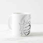 Retro Pop Art Smash Schets Koffie Mok (Voorkant links)