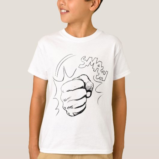 Retro Pop Art Smash Schets T-shirt (Voorkant)
