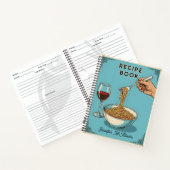 Retro Pop Art Spaghetti & Wine Cooking Recipe Notitieboek (Binnen)