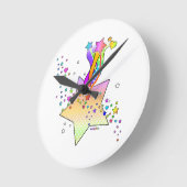 RETRO POP ART STER RONDE KLOK (Hoek)