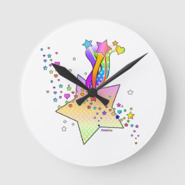 RETRO POP ART STER RONDE KLOK