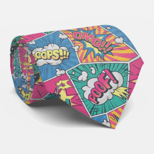 Retro Pop Art Stripboek Stropdas