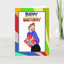 Retro Pop Art style Birthday