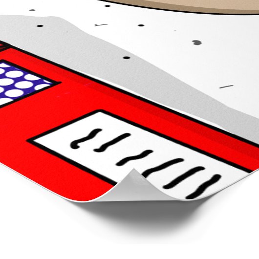 Retro Pop Art Tattooed Lady Baking Poster (Hoek)