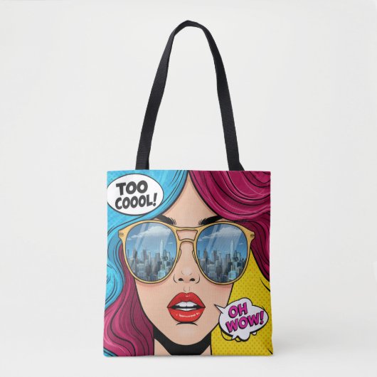 Retro Pop Art Tote Bag (Voorkant)