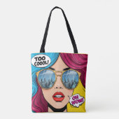 Retro Pop Art Tote Bag (Achterkant)