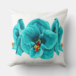 Retro Pop Art Turquoise Amaryllis Kussenhoes Kussen