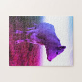 Retro Pop Art Tye-Dye Koe Legpuzzel (Horizontaal)