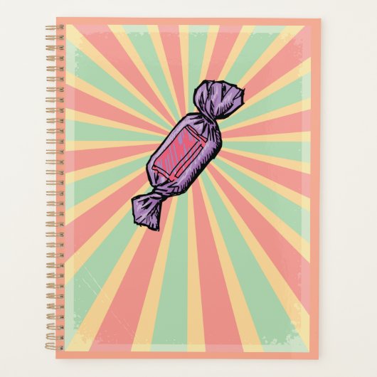 Retro Pop Art Verpakte Snoepjes Planner (Voorkant)