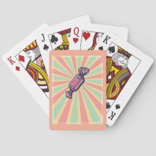 Retro Pop Art Verpakte Snoepjes Pokerkaarten