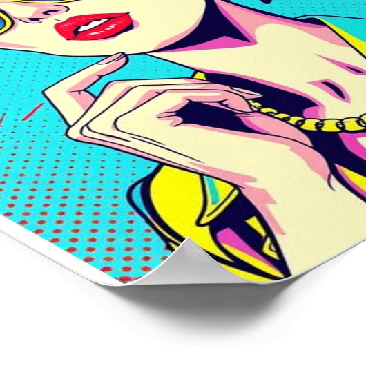 Retro Pop Art Vibes – Esthetisch Poster (Hoek)