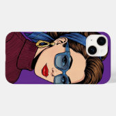 Retro Pop Art Vrouw Hoesje (Achterkant (horizontaal))