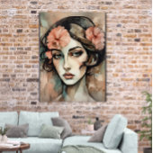 Retro Pop Art Vrouw Illustratie Poster