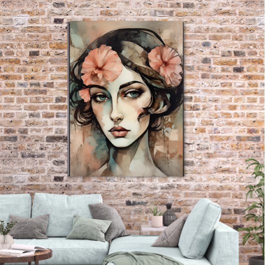 Retro Pop Art Vrouw Illustratie Poster