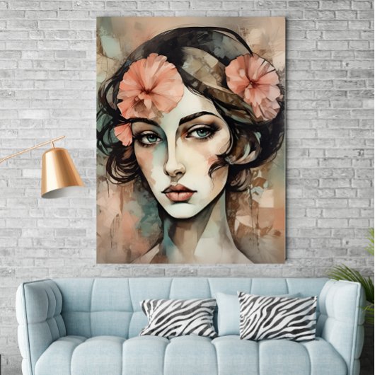 Retro Pop Art Vrouw Illustratie Poster