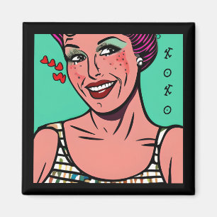  Retro Pop Art XOXO Magneet