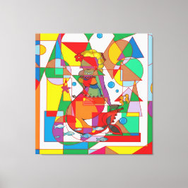 Retro Pop Art Zeemeermin Kleurrijke Stripstijl Vie Canvas Afdruk