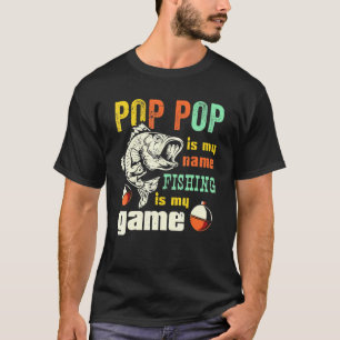 Retro Pop Bass Fishing Cool Fish Grandpa Fishe T-shirt