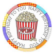 Retro Pop Buttered Popcorn Birthday