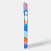 Retro Pop Circles Blue & Oranje Stippen Funky Groo Case-Mate iPhone Case (Achterkant / Links)