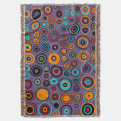 Retro Pop Circles Patroon Deken (Voorkant Verticaal)