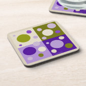 RETRO POP CIRKELT ONDERZETTERS (6). (Linkerzijde)