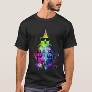 Retro Pop Cockatiel Vogelportret met Hoofdtelefoon T-shirt