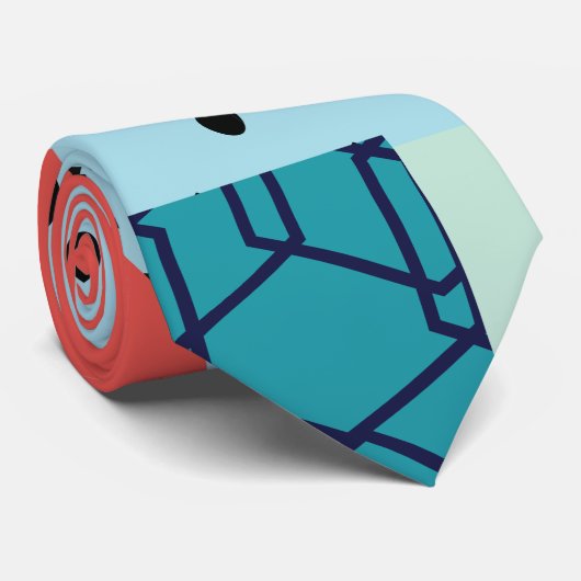 Retro Pop Collage Abstract Stropdas (Opgerold)