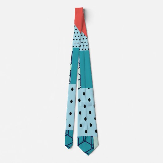 Retro Pop Collage Abstract Stropdas (Achterkant)