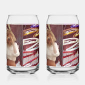 Retro Pop Collage Art Drinkware Set Blikvorm Glas (Links)
