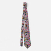 Retro Pop College Print Necksjaal Stropdas (Achterkant)