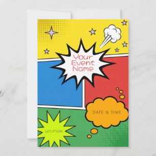 Retro Pop-comicpagina-uitbarsting Kaart