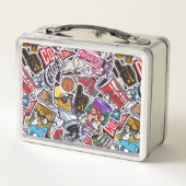 Retro Pop Cultuur Lunch Box (Achterkant)