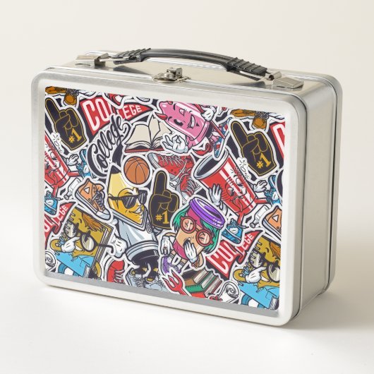 Retro Pop Cultuur Lunch Box (Voorkant)