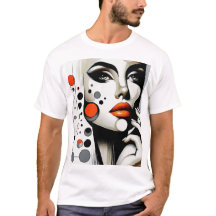 Retro Pop Diva: geometrische elegantie Abstracte k