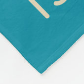 Retro Pop Flowers Pattern Turquoise Personalized Fleece Deken (Hoek)