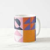 Retro Pop Geometrie Mok – Kleurrijk Midden-Eeuws (Voorkant rechts)
