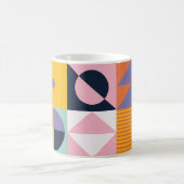 Retro Pop Geometrie Mok – Kleurrijk Midden-Eeuws (Center)