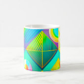 Retro Pop Geometrie Mok – Kleurrijk Midden-Eeuws (Center)