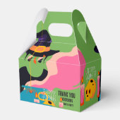 Retro Pop Halloween Kostuumfeest Bedankdoosjes (Achterkant)