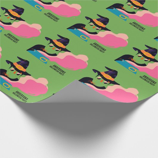 Retro Pop Halloween  Kostuumfeest Cadeaupapier (Hoek)