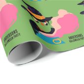 Retro Pop Halloween  Kostuumfeest Cadeaupapier (Rol Hoek)