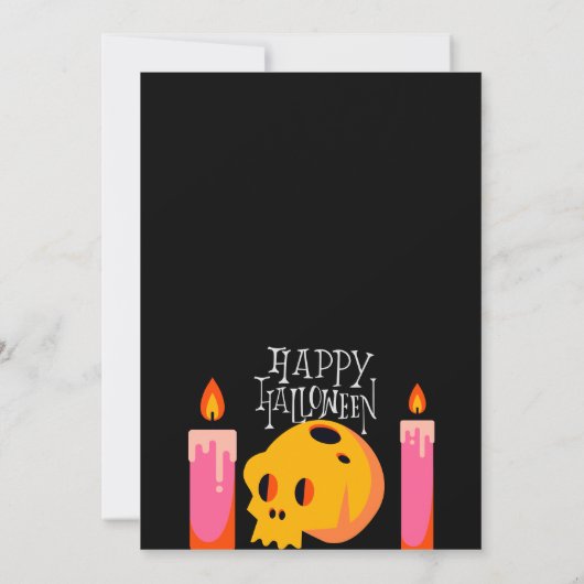 Retro Pop Halloween  Kostuumfeest Kaart (Achterkant)