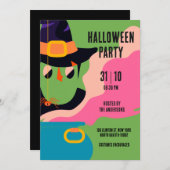 Retro Pop Halloween  Kostuumfeest Kaart (Voorkant / Achterkant)