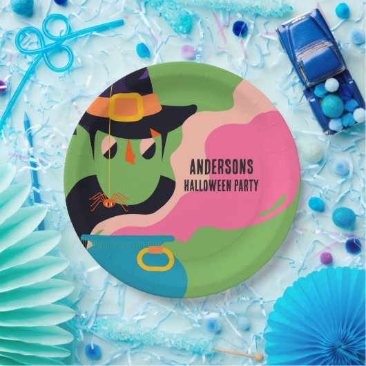 Retro Pop Halloween  Kostuumfeest Papieren Bordje (Feest)