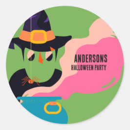 Retro Pop Halloween  Kostuumfeest Ronde Sticker