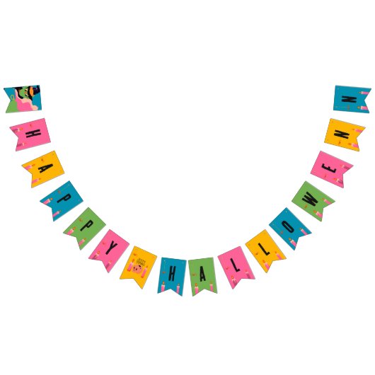 Retro Pop Halloween Kostuumfeest Vlaggetjes (Alle)