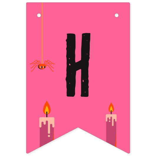 Retro Pop Halloween  Kostuumfeest Vlaggetjes (Tweede vlag)