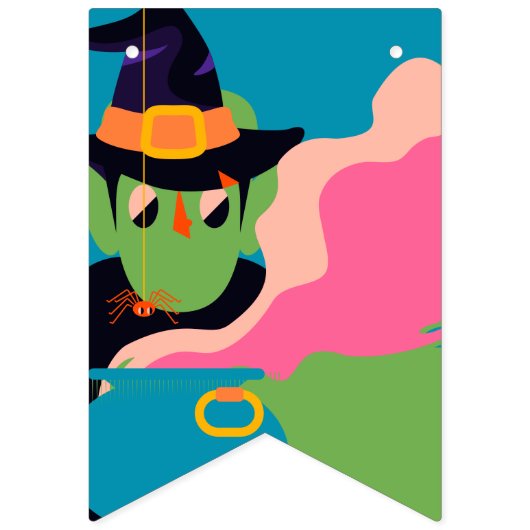 Retro Pop Halloween  Kostuumfeest Vlaggetjes (Eerste vlag)