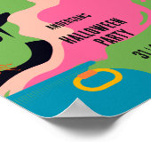 Retro Pop Halloween Vintage Kostuumfeest Poster (Hoek)